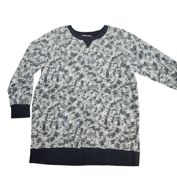 Woman Within Sweatshirt Medium 14 16 Lot of 2 Red Gray Design - Picture 8 of 8